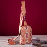 Sac à bandoulière en toile rétro imprimé bohème